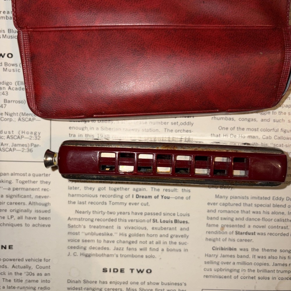 Vintage Hohner Chrometta 8 Harmonica w/Original Case Key C