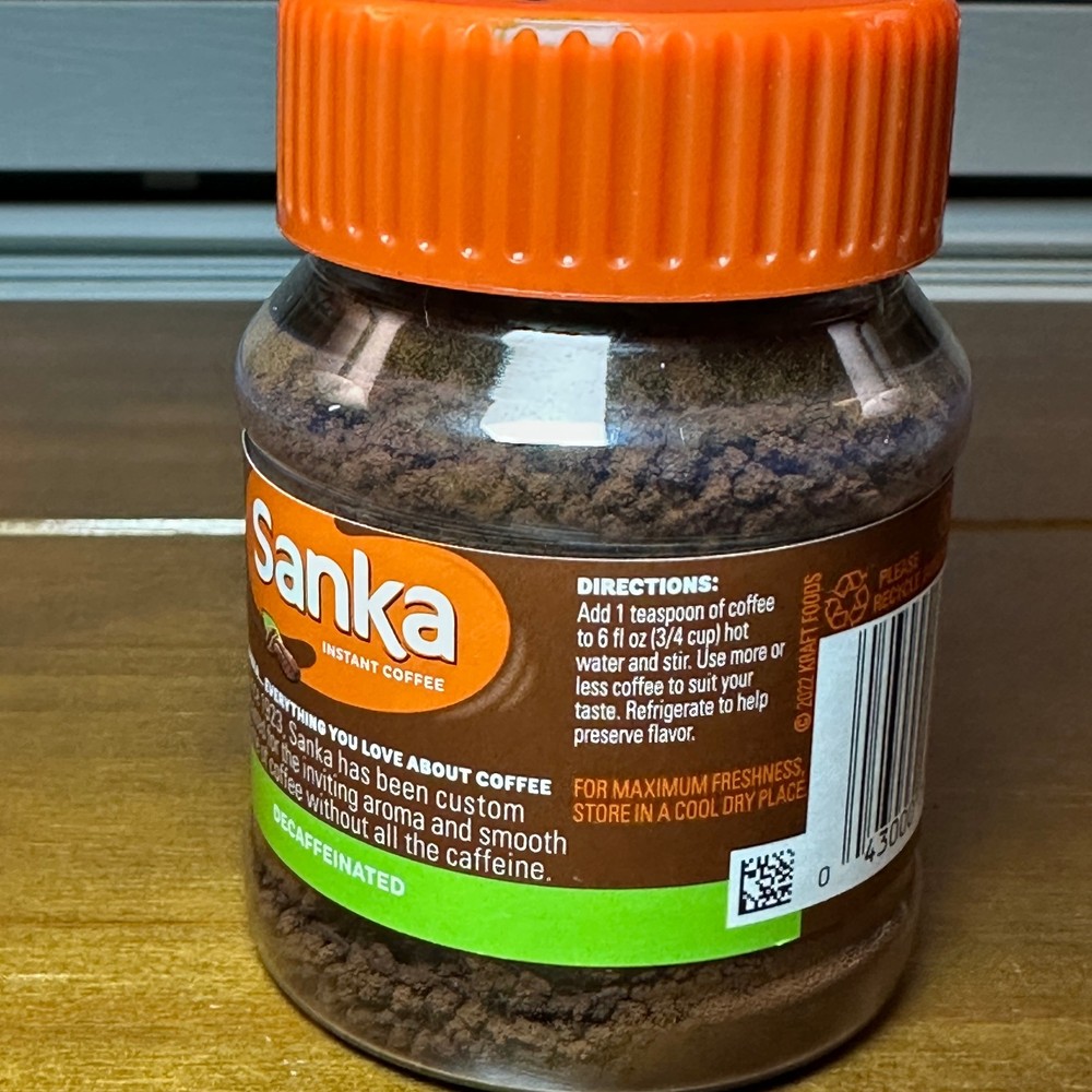 2 Jars Sanka Decaf Instant Decaffeinated Coffee 2 Oz Each