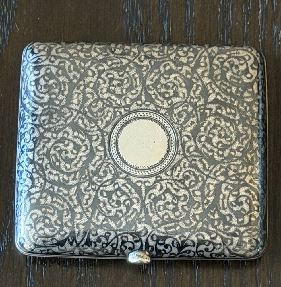 Antique Russian Silver Niello Cigarette Case