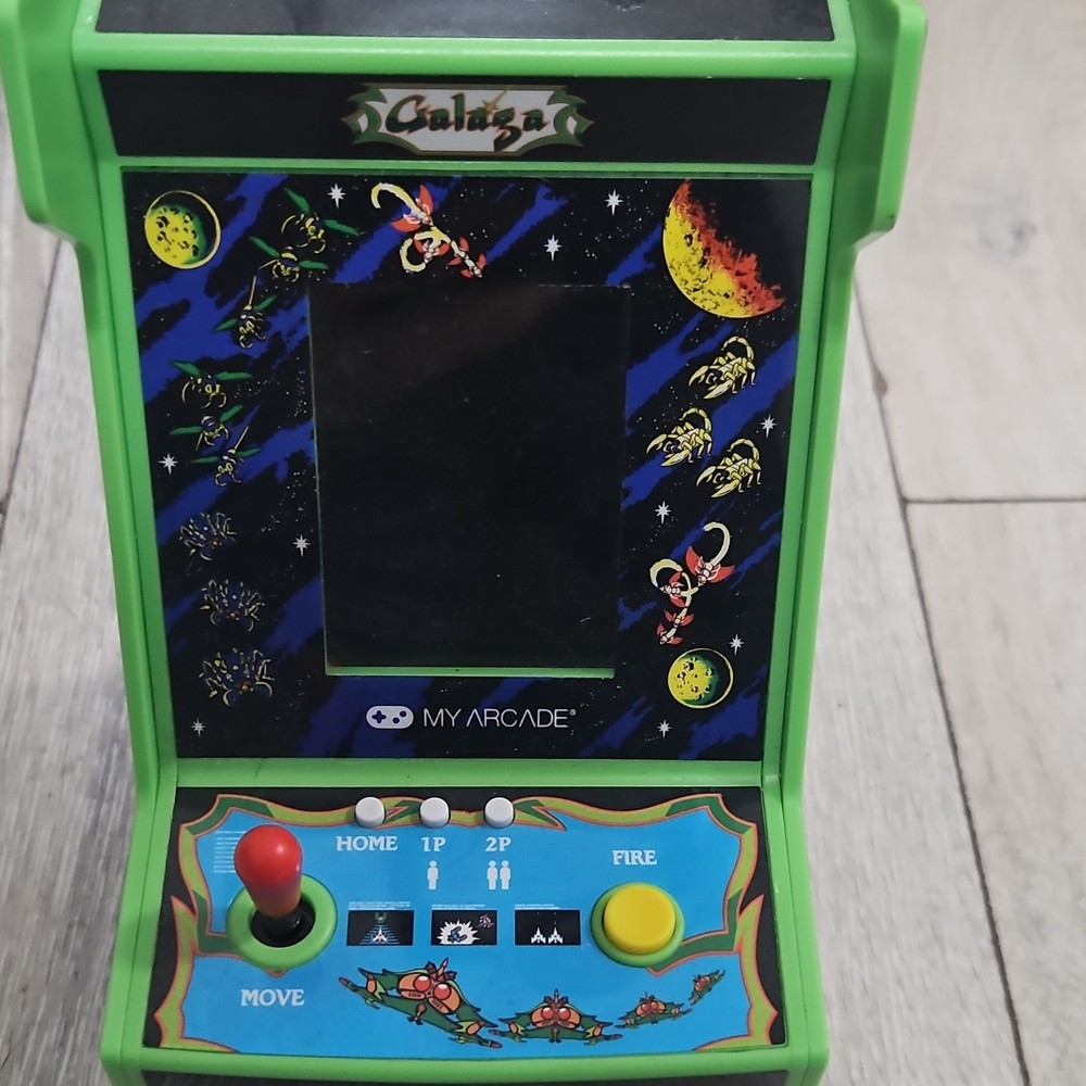 My Arcade Galaga Handheld Electronic Game Green