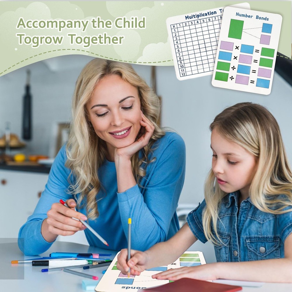 6 Set Multiplication Chart WhiteBoard, 9" x 12" Double Sided Dry Erase Multip...