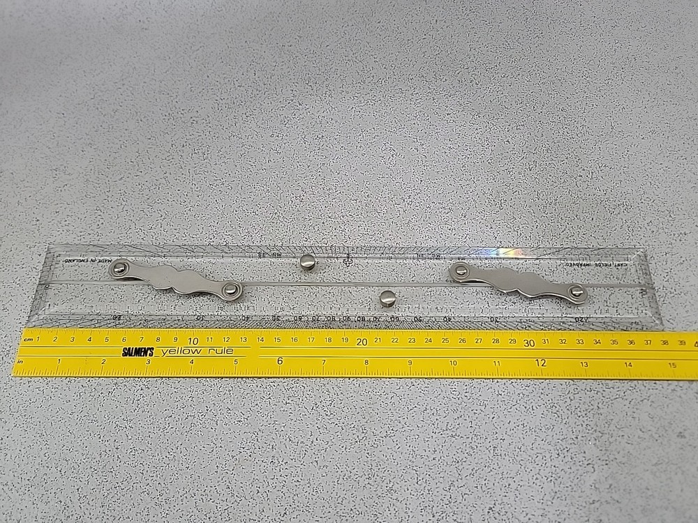 Capt Fields Improved Parallel Ruler Rule England Vintage