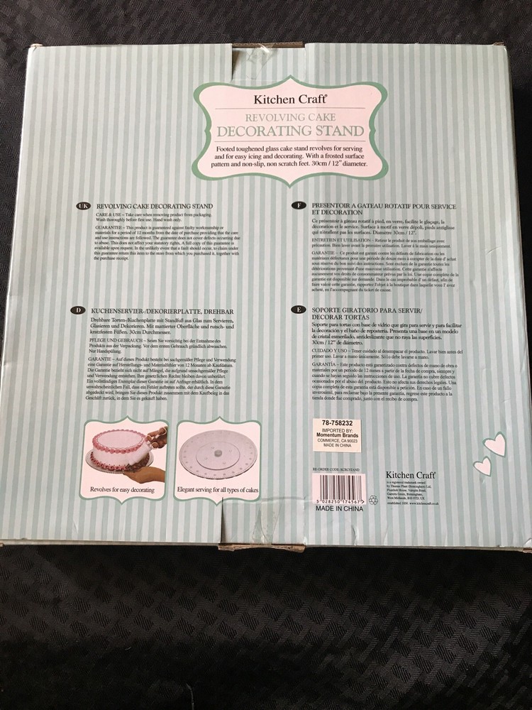 Kitchen Craft Sweetly Does It Revolving Cake Icing Decorating Stand Turntable