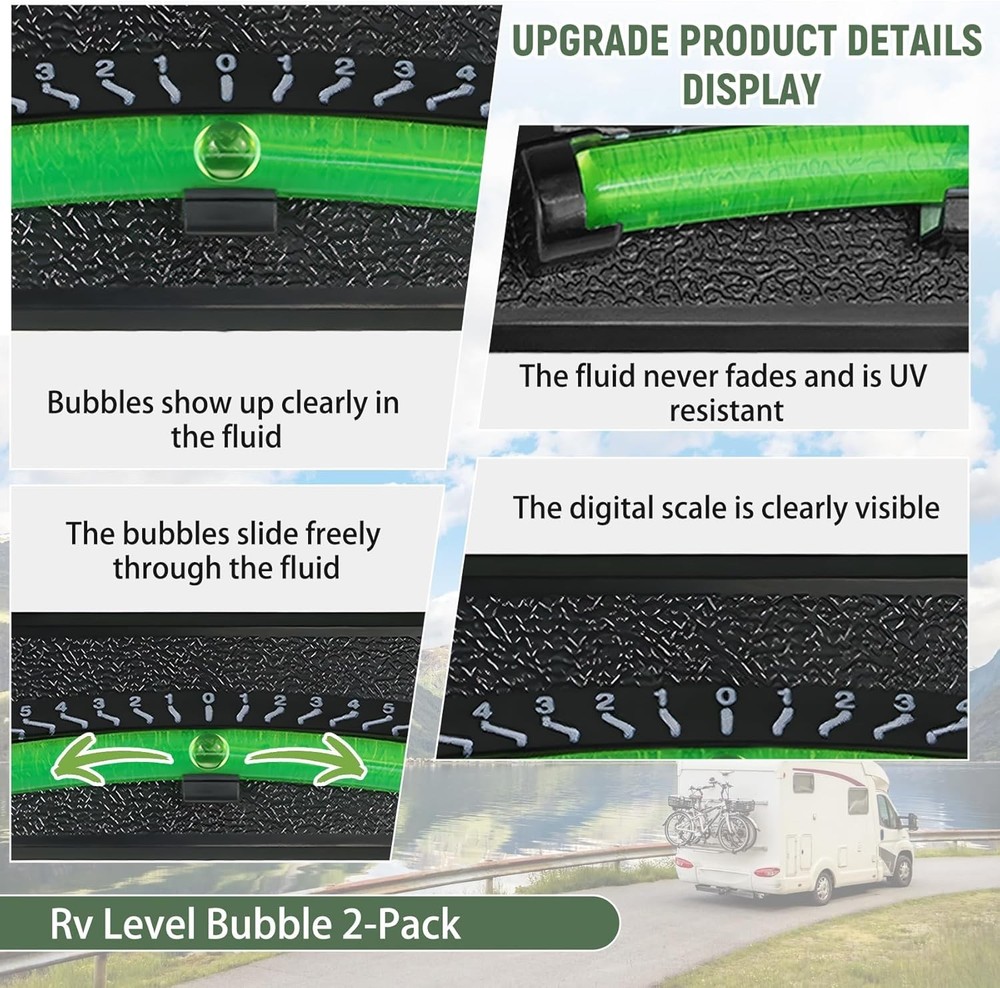 Rv Bubble Level Camper Level Bubble 1 or 2 Pack For Trailer Leveling Bubble,High