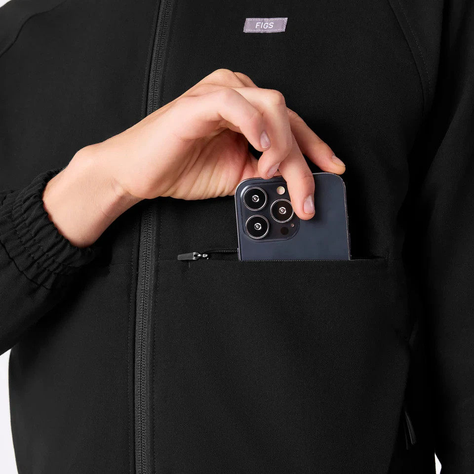 Figs - Sydney Scrub Jacket - Black - Choose Size - MSRP $98