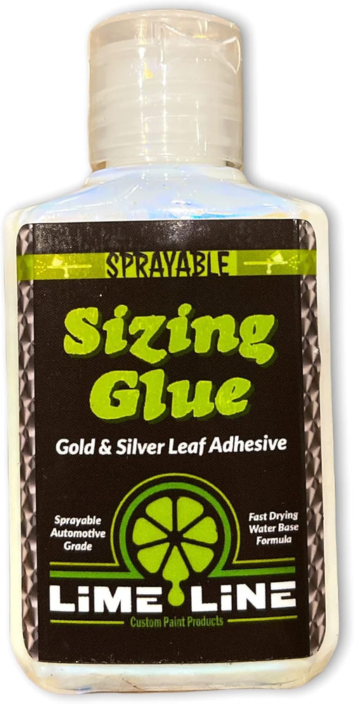 Spin-Able Automotive Grade Metal Varigated Leafing Sheets + Sizing Glue + Roller