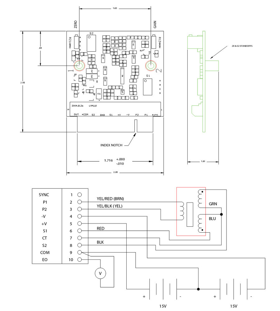 LVDT Signal Conditioning Module