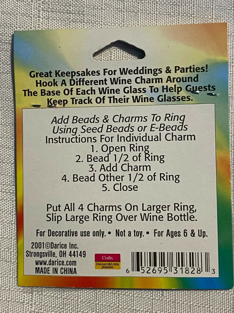 Darice Wine Charms and Findings