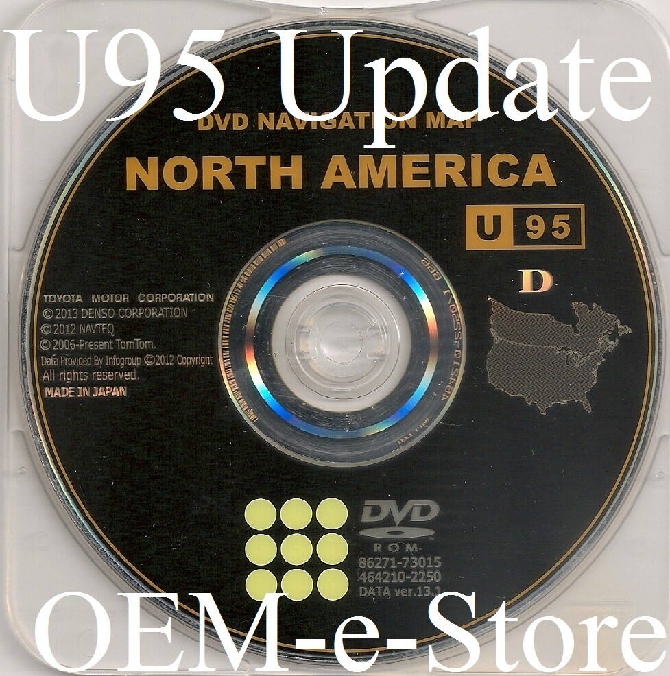 2011 2012 2013 Toyota 4Runner Highlander Sienna Navigation DVD US Map U95 Update
