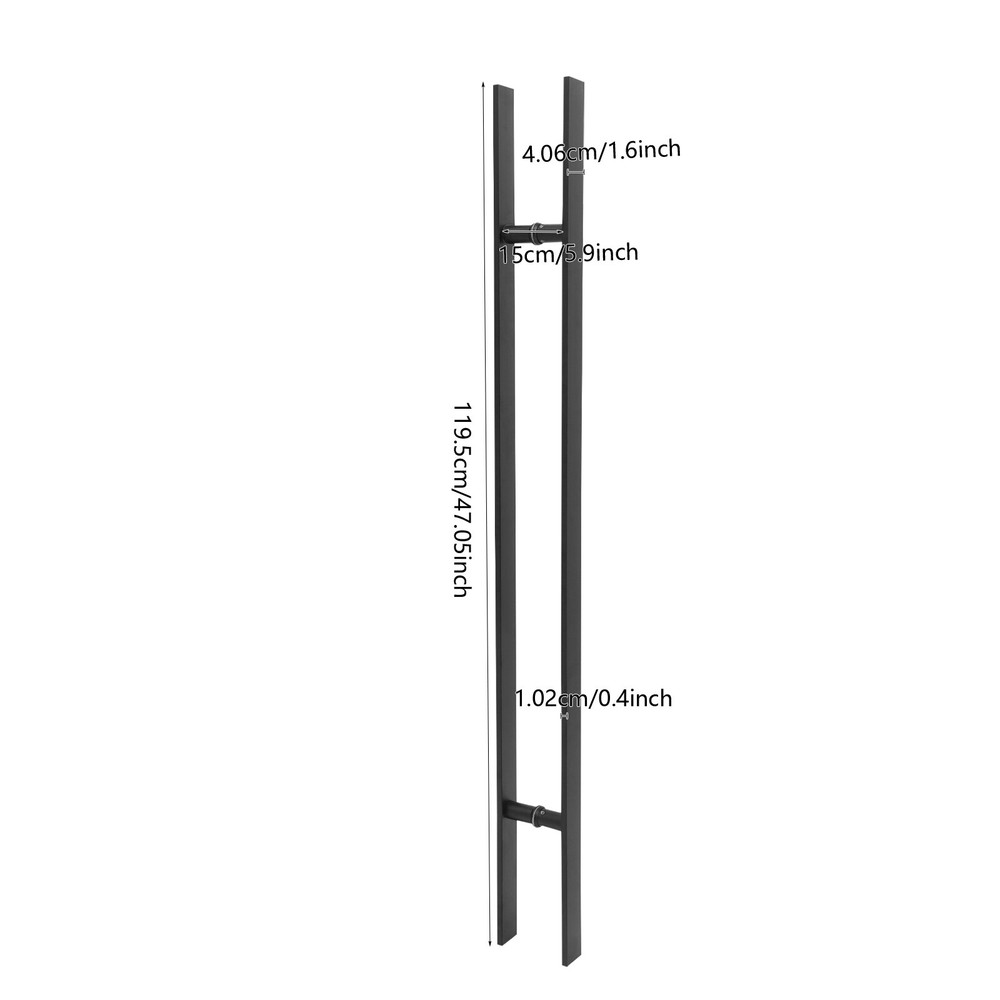 Stainless Steel Door Handle Pull Push Sliding Double Sided Barn Door Handle