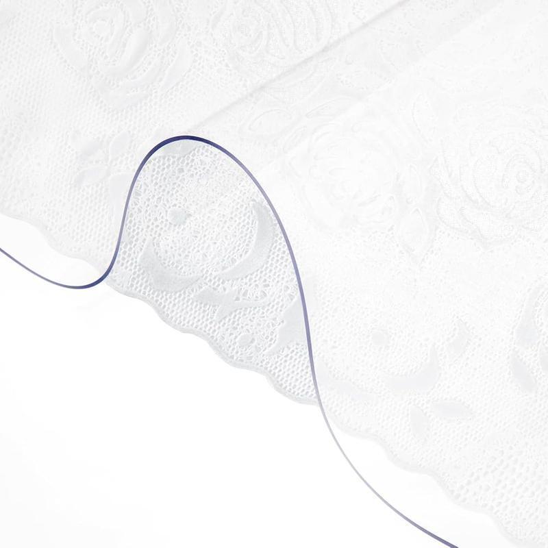 Plastic Table Cover Clear 36x60 Inch PVC Table Protector Waterproof Easy Clean