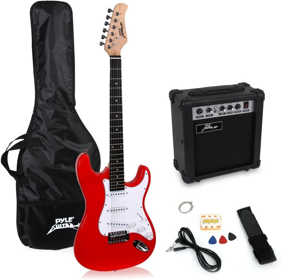 pro Full Size Electric Guitar Package W/ Amp, Guitar Bundle, Case & Accesso