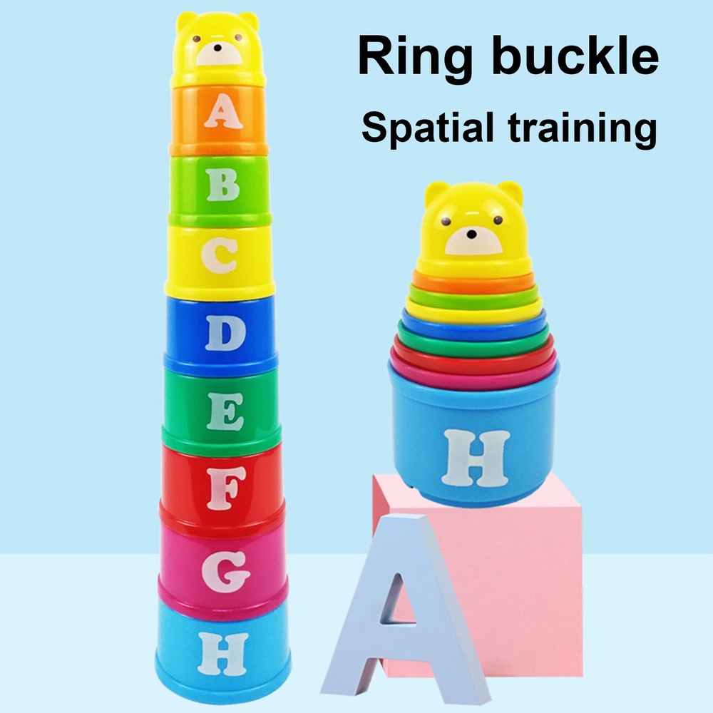 Stacking Cups Educational Nesting Cups Number Letter Stacking Cups Toy Fun Cute