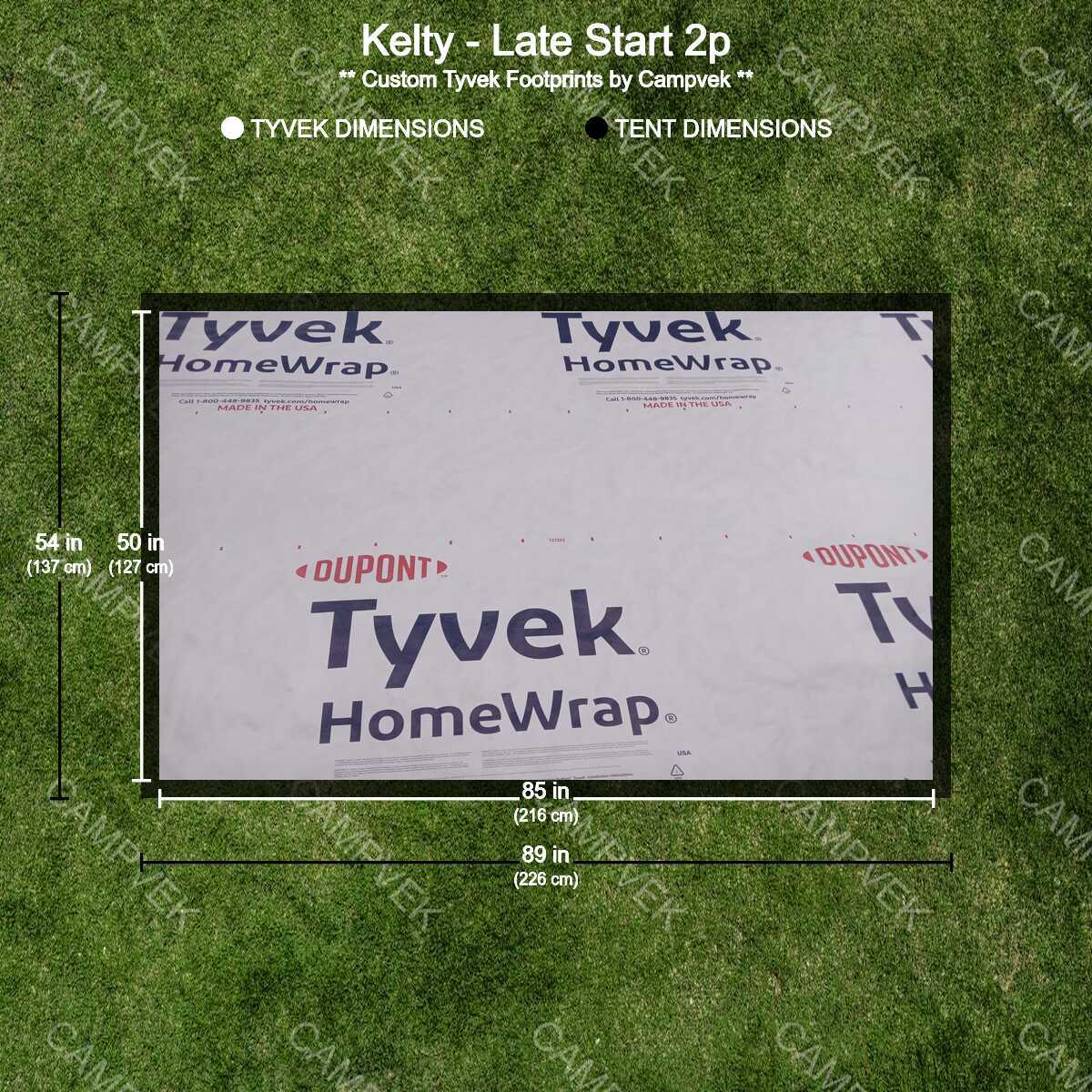 Tyvek Footprint for the Kelty Late Start 2p Tent