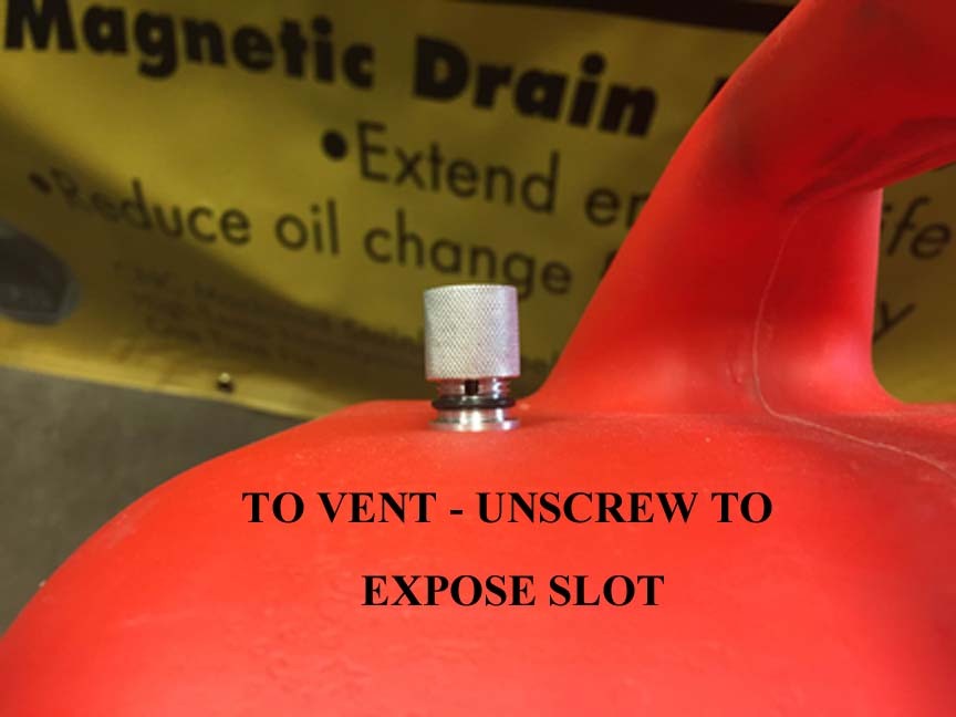 Pops-A-Vent Replacement Gas Can Vent Cap Fits all Plastic Containers Fast Pour!
