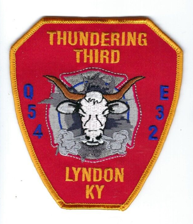 DEFUNCT Lyndon (now St. Matthews) KY Kentucky Fire Dept. THUNDERING THIRD patch