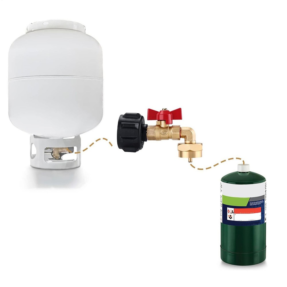 Propane Tank Refill Adapter Elbow Quick On/Off Connector Propane Refill