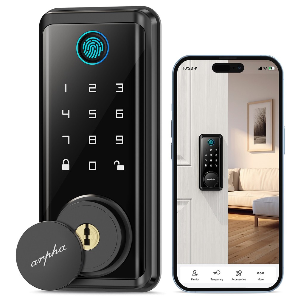 ARPHA Keyless Entry Smart Door Lock 50 Code Keypad Deadbolt Fingerprint Password
