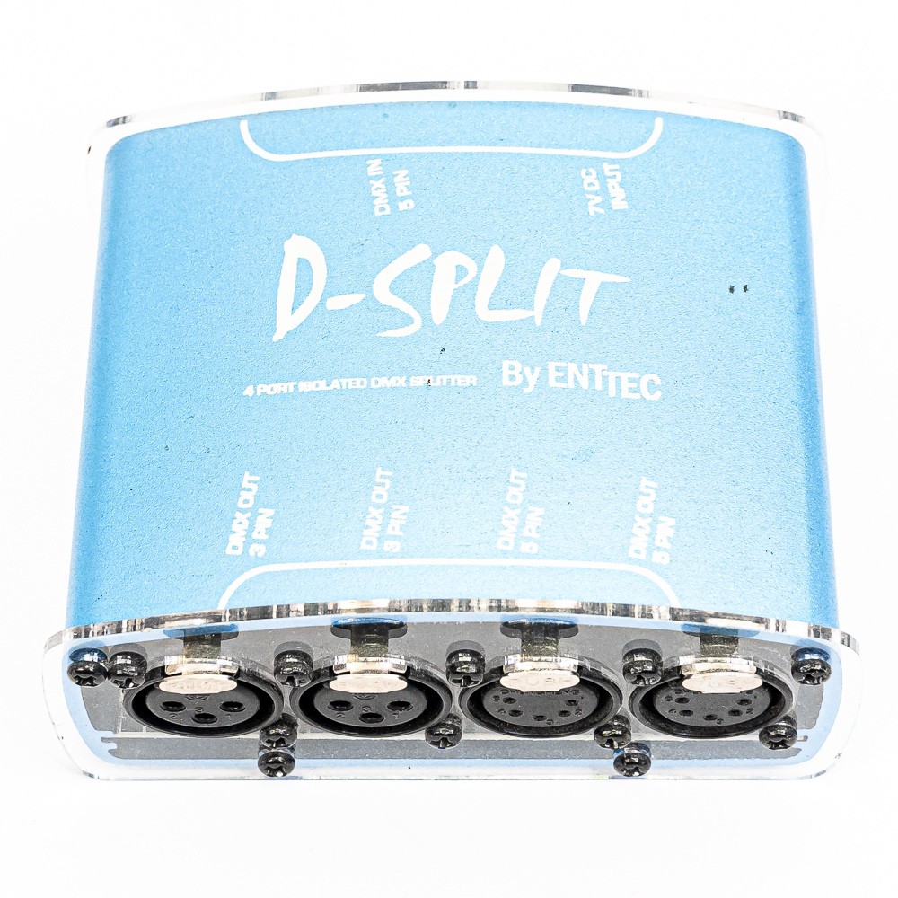 Enttec D-SPLIT 5-Pin DMX Splitter – 4-Port Optically Isolated (w/ PSU)