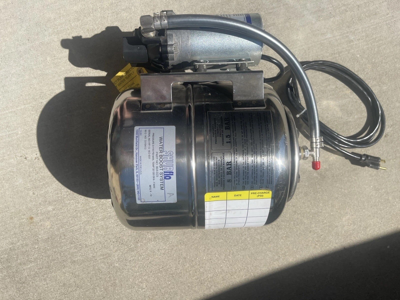 ( NEW) 2022 Shurflo 804-023 Water Boost System Fountain Drink Water booster B