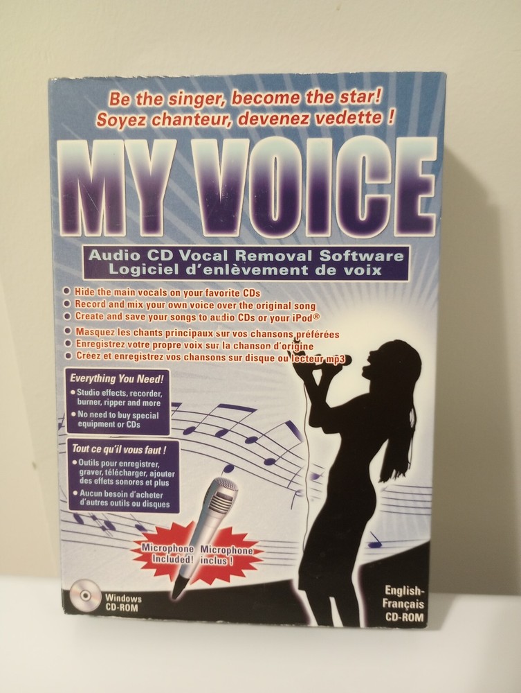 My Voice Audio CD Vocal Removal Software With Microphone Windows CD Rom IPE