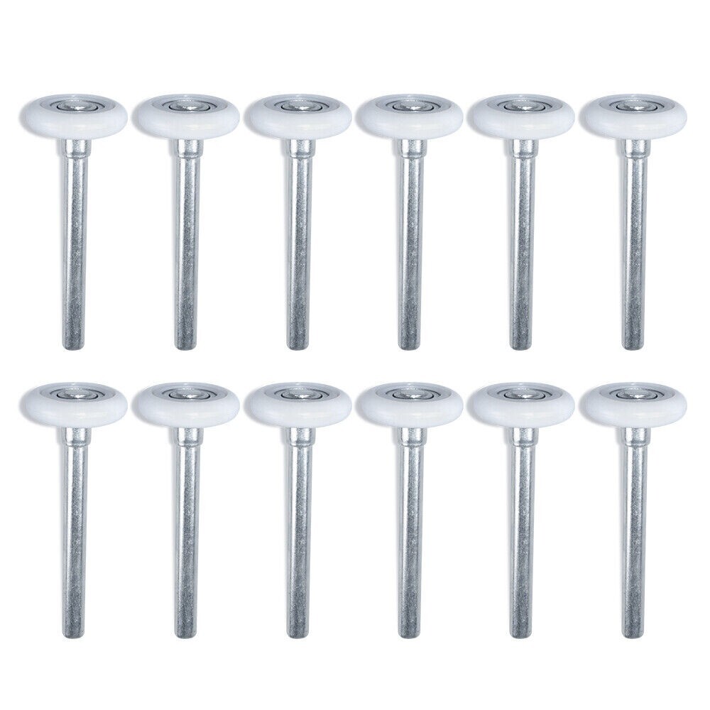 12 Quiet Garage Door Rollers Nylon Door Wheels Replacement With 6200ZZ Bearing