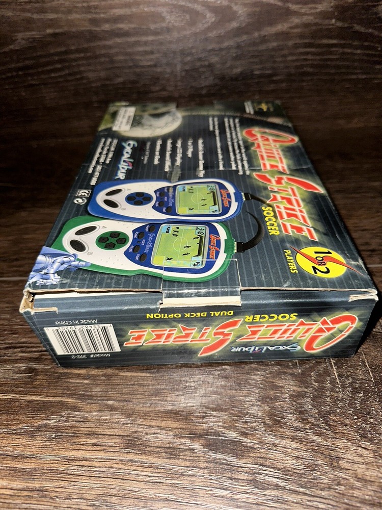 Excalibur Quick Strike Soccer 1 Or 2 Player Handheld Electronic Game Cable WORKS