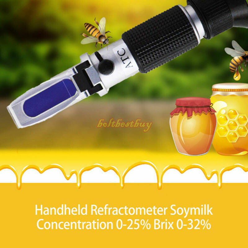 0~32% Wine Brix Specific Refractometer Gravity ATC Sugar Test Kit Tool