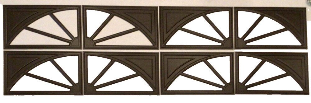 8 Amarr Wagon Wheel Replacement Inserts for  Short Panel Garage Door Dark Brown
