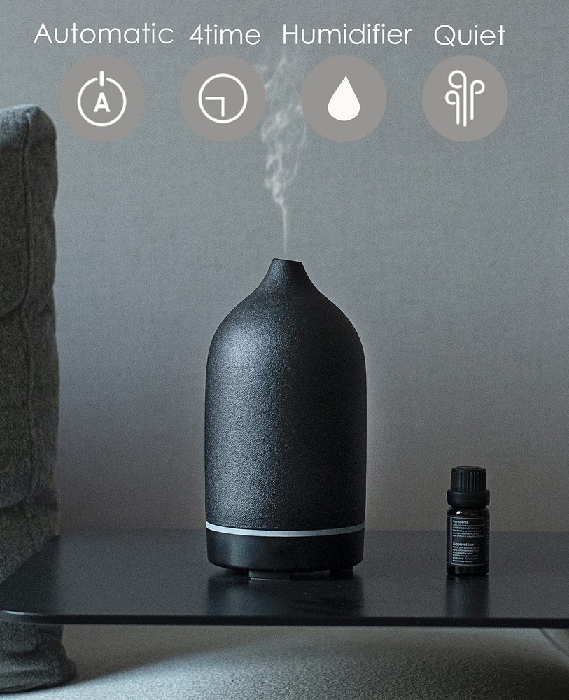 Essential Oil Diffuser,Handcrafted Ceramic Diffuser for Home,Ultrasonic Cool ...