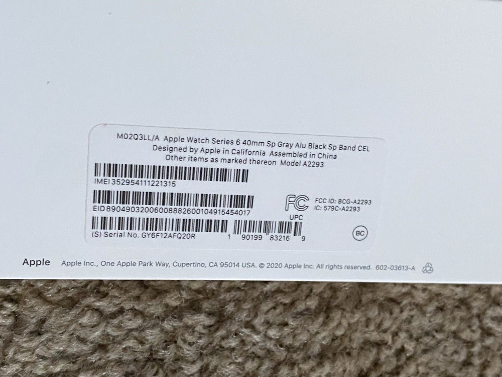 iPhone Watch MO2Q3LL/A Box Only!!!