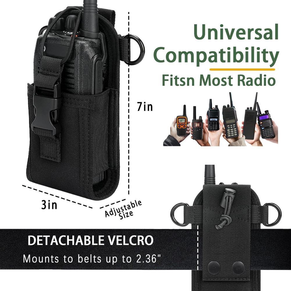 Radio Holster for Firefighter Bundle Set, Includes Radio Strap and Moveable Mic