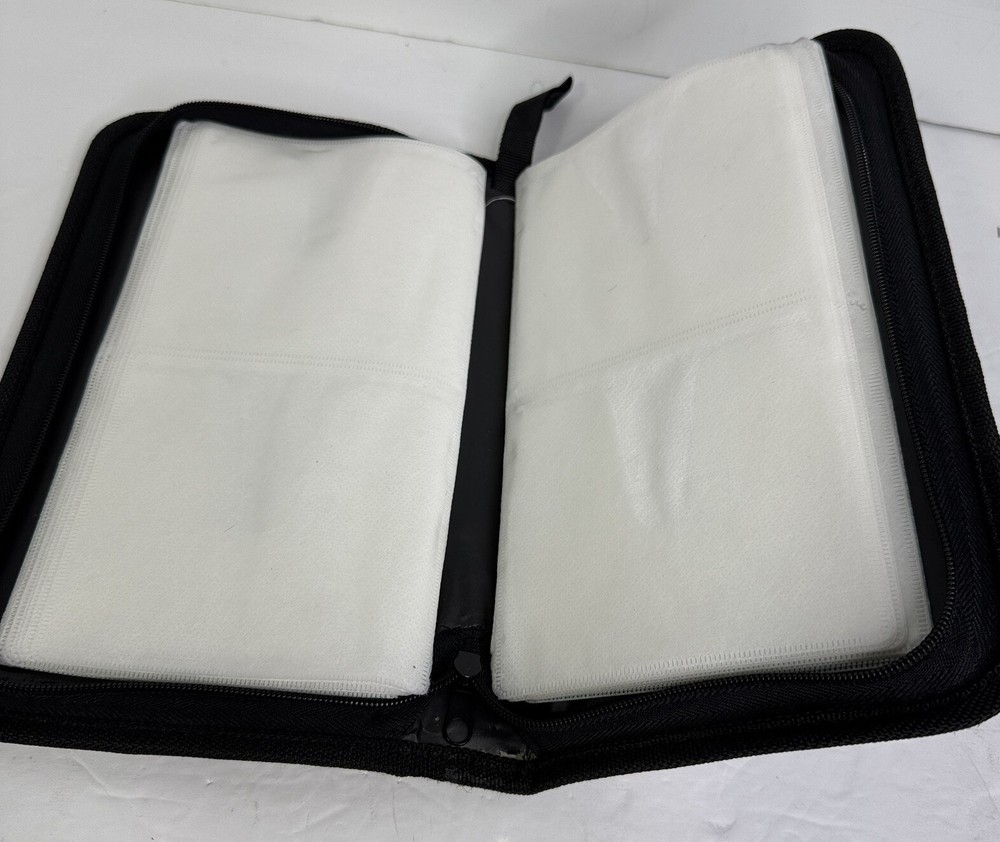 CD/DVD Blu Ray Case Blue Denim Look 80 Sleeves Pockets