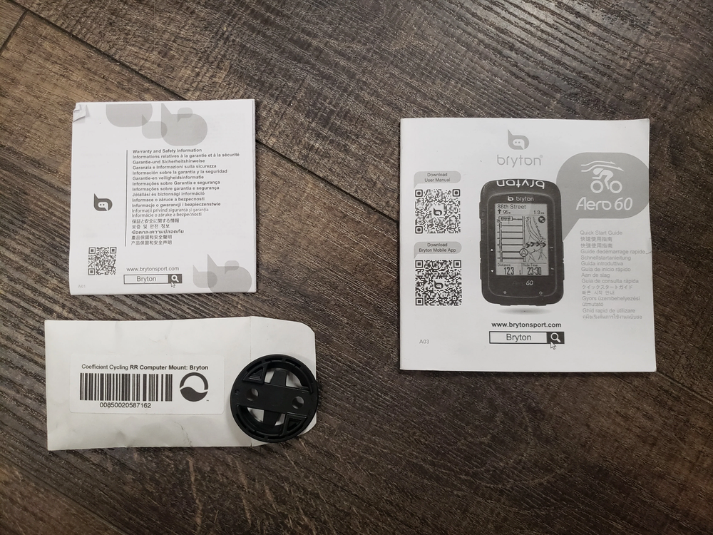 Bryton Aero 60 Cycling Computer/GPS Unit