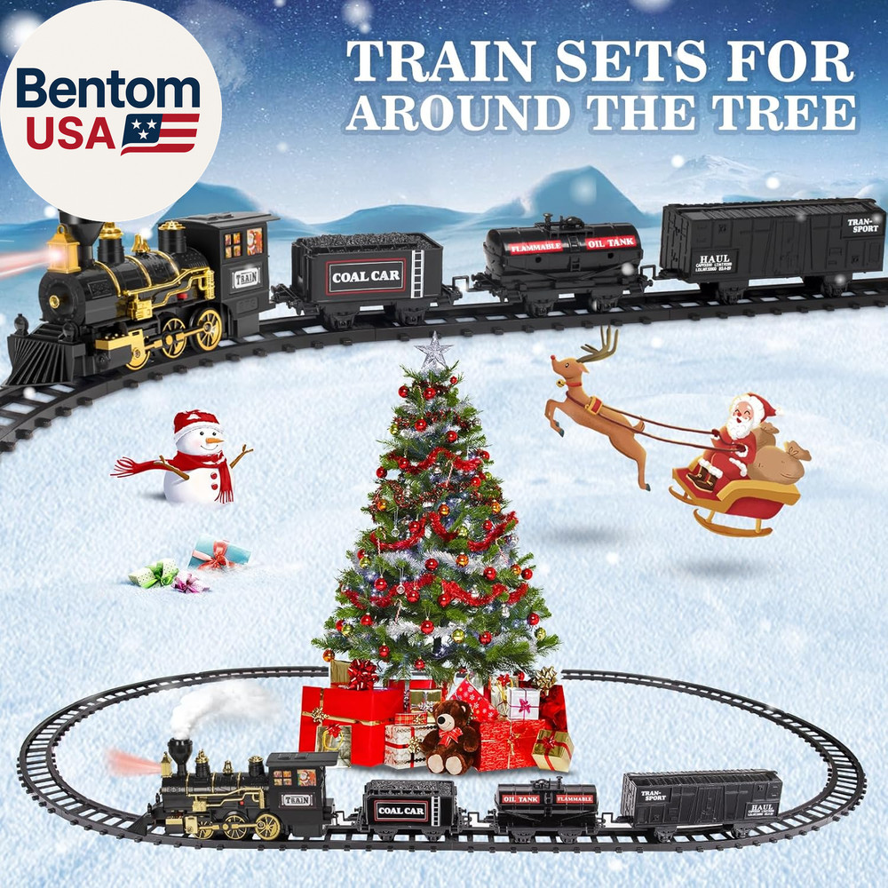 Train for Christmas Tree - Christmas Train Sets for under the Tree, Electric Tra