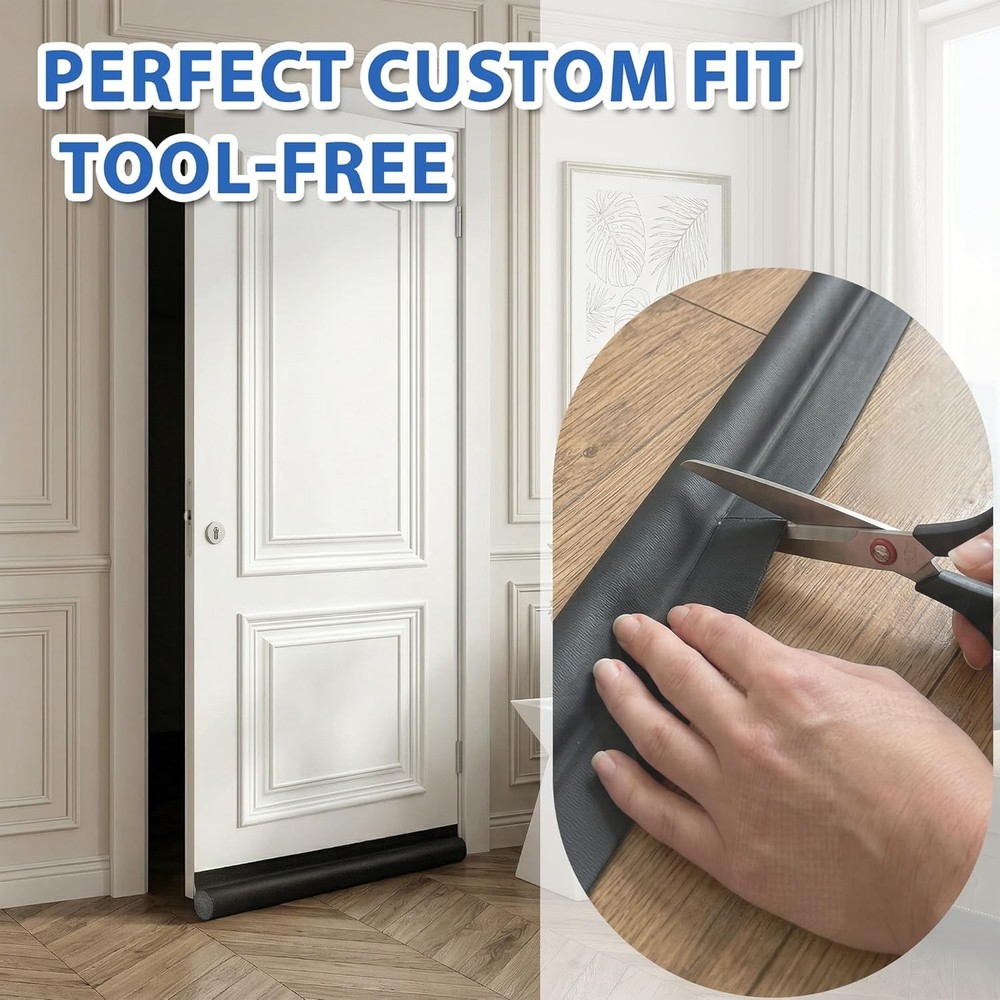 Door Draft Stopper 36 Inch Black Adjustable Door Draft Blocker Front Door Draft