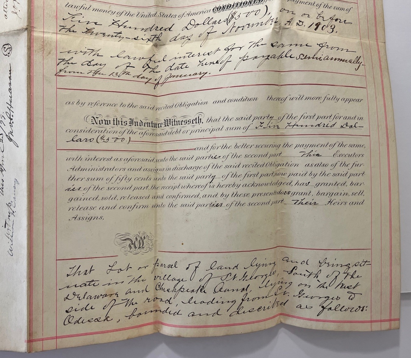 Antique 1865 Deed, 1899 Deed & Mortgage, and 1906 Mortgage Documents - Delaware