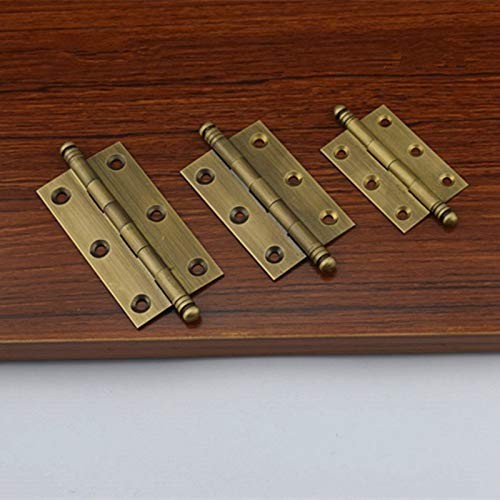 4Pack Decorative Antique Brass Kitchen Cabinet Hinges 2.5,