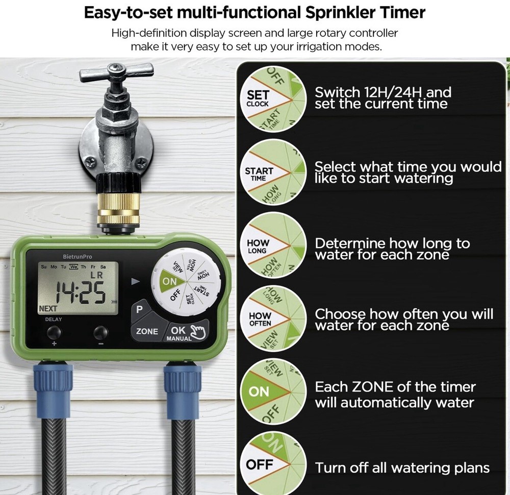 Bietrun Pro 2-zone Digital Water Timer