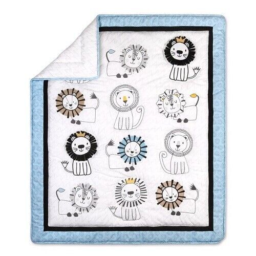 The Peanutshell Little King 5Pc Crib Bedding Set Include Blanket/Extra Sheet
