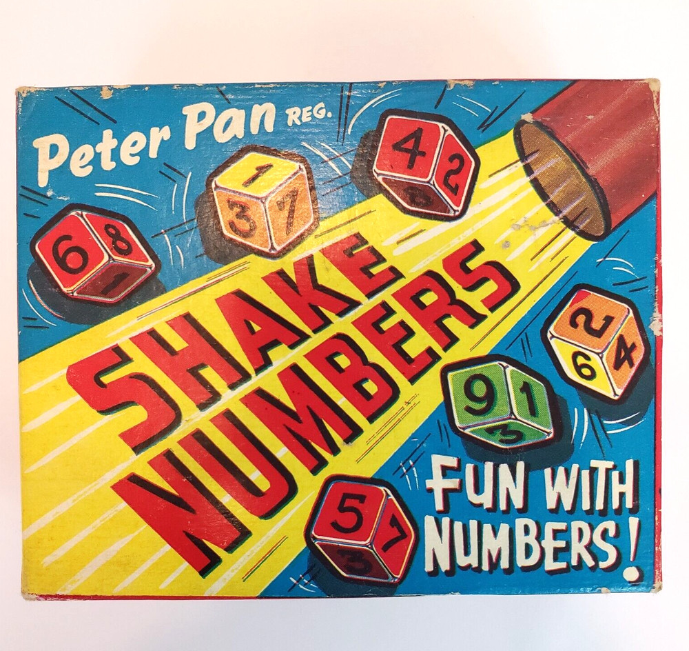 Vintage Shake Numbers Dice Game Peter Pan Games