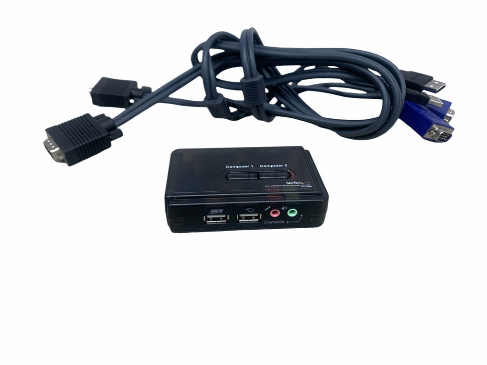 StarTech Two-Port USB Micro KVM Switch Kit w/ Audio & Cables (M/N: SV211KUSB)