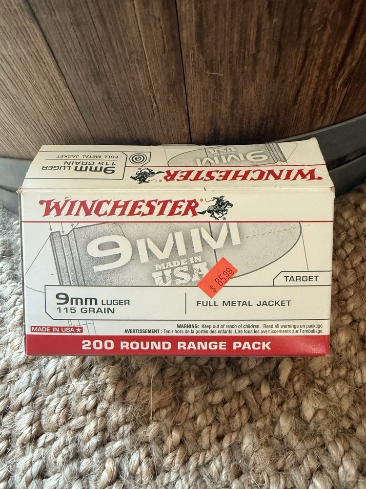 Winchester 9mm FMJ 115GR 200 round empty ammo boxes