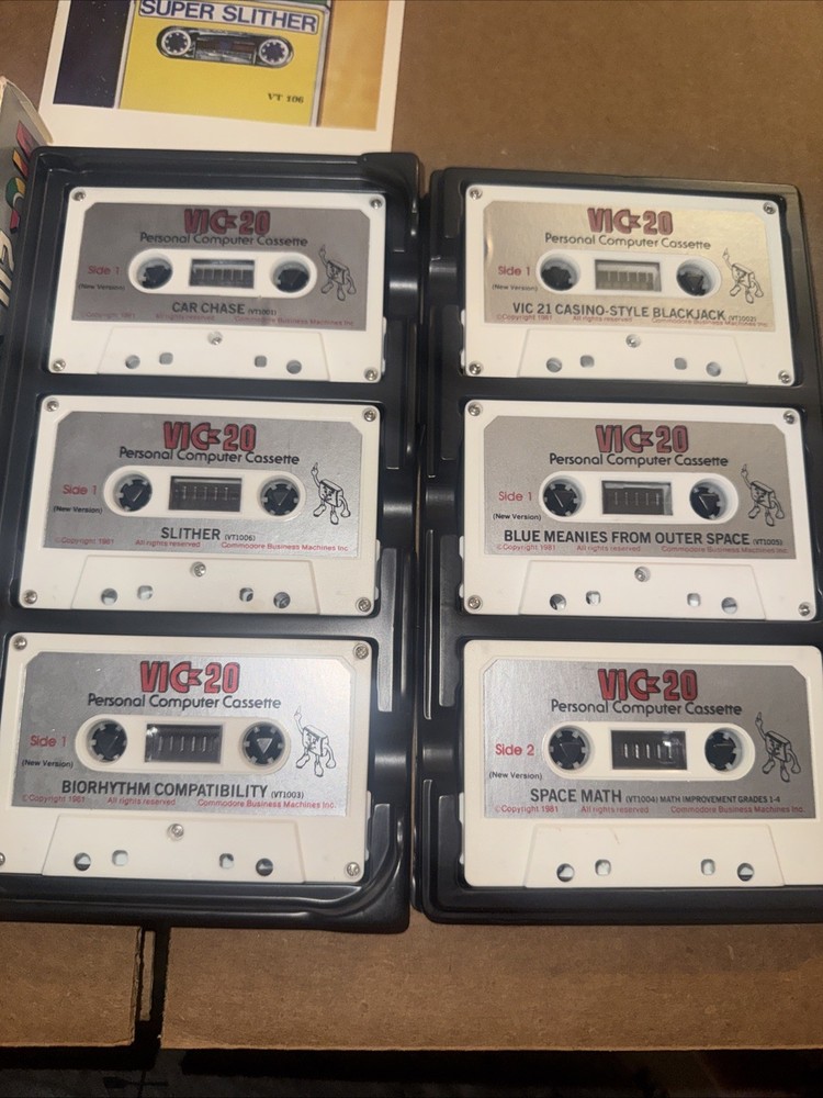 Commodore VIC-20 Cassette 6 Pack 1982