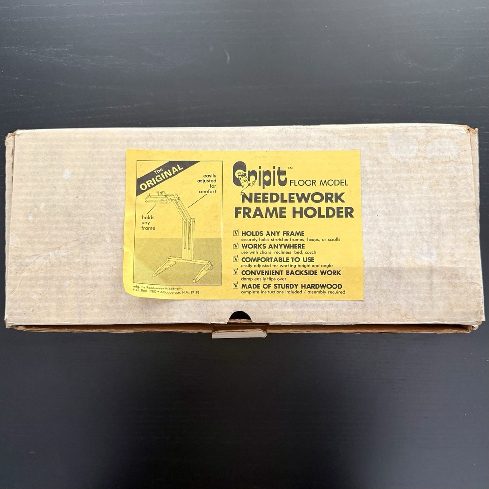 Vintage Gripit Original Floor Model Needlework Frame Holder Adjustable NEW w Box