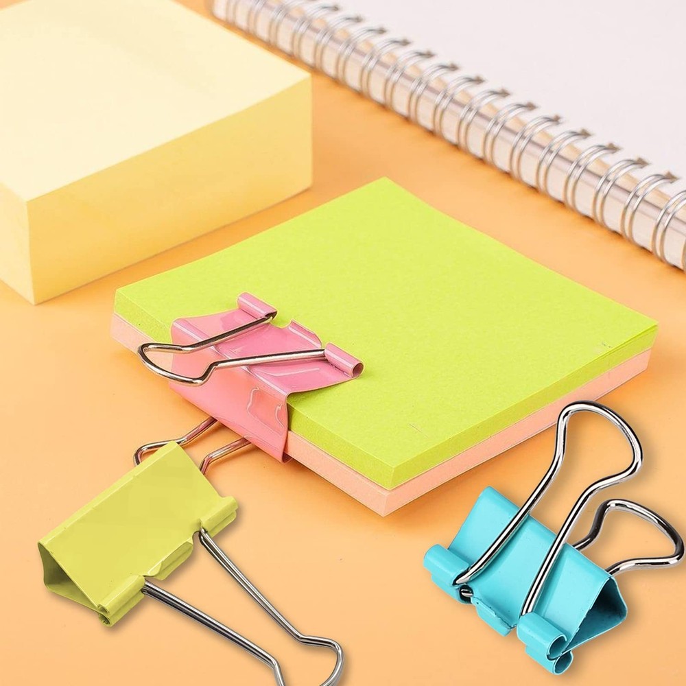 2 Inch Extra Large Binder Clips (24 Pack), Assorted Colors, 24 Pcs, Color
