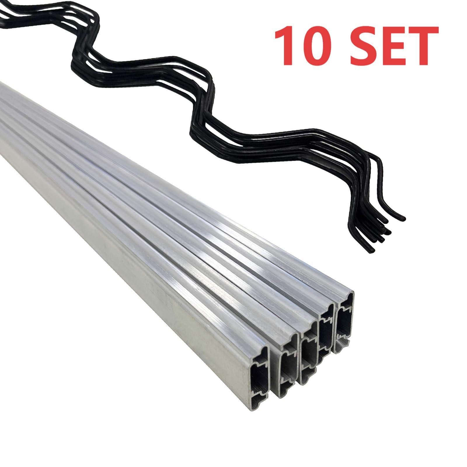 Greenhouse Wiggle Wire Lock Channel 6.6ft Spring ChannelAluminum Alloy 10/20Pack