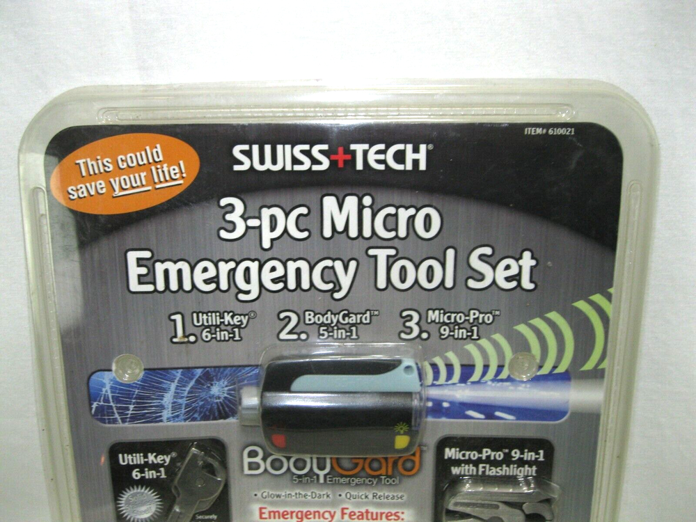 SWISS+TECH 3-PC MICRO EMERGENCY TOOL SET KIT - NOS