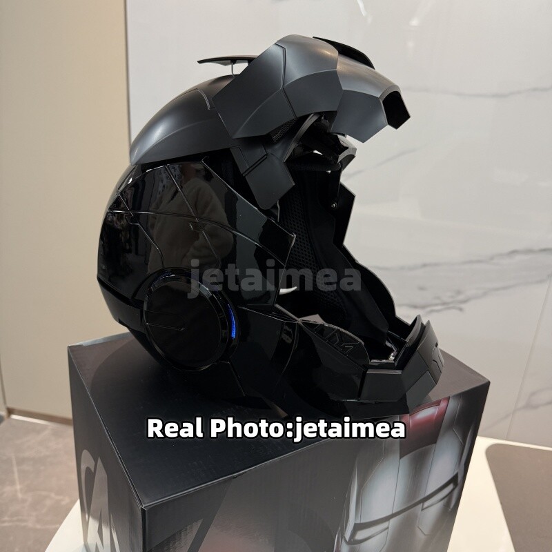 AUTOKING Iron Man All Balck Cool MK5 Mask 1:1 Helmet Wearable Voice-control Auto