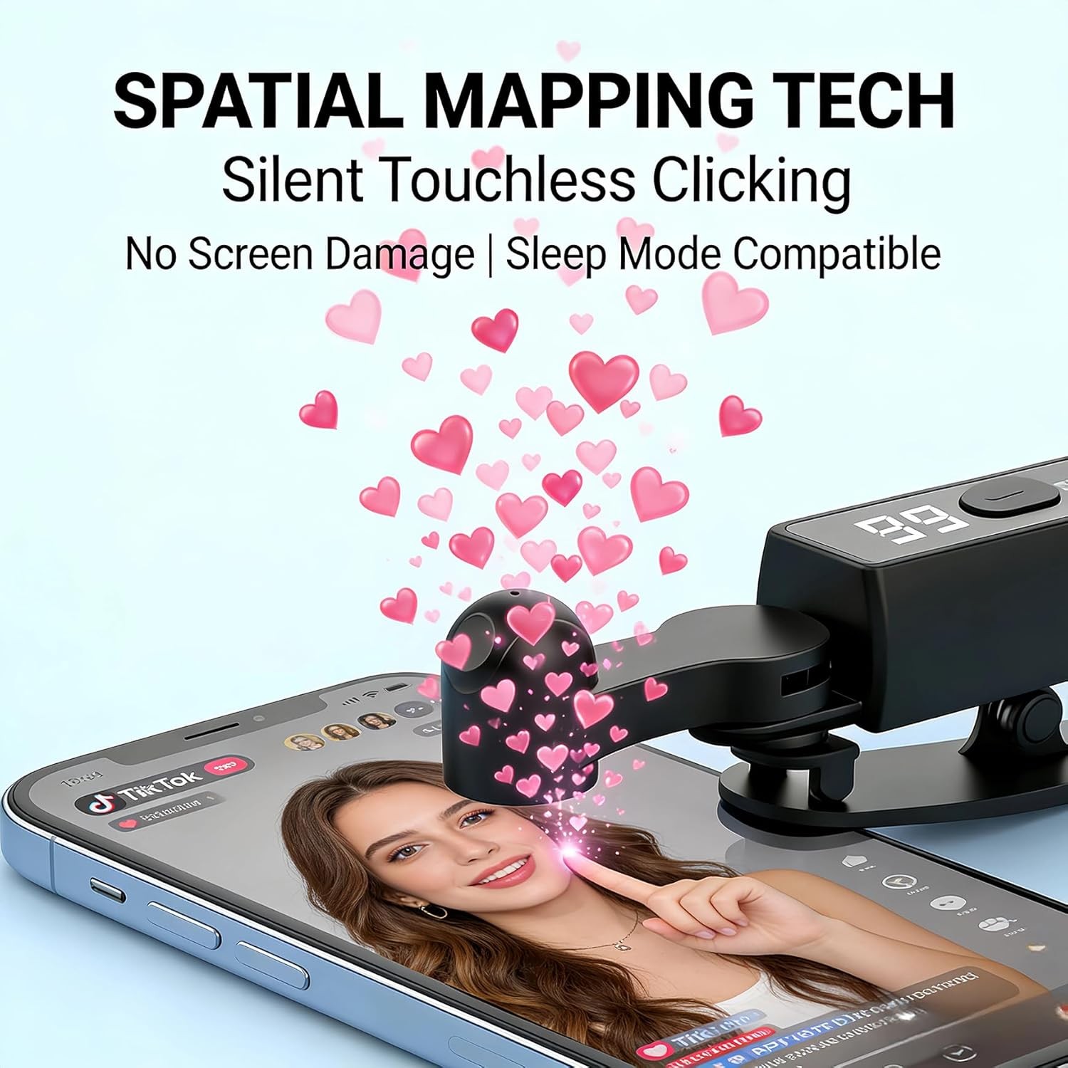 Auto Clicker Tapper for Smartphone, Rechargeable Cordless – Adjustable Speed